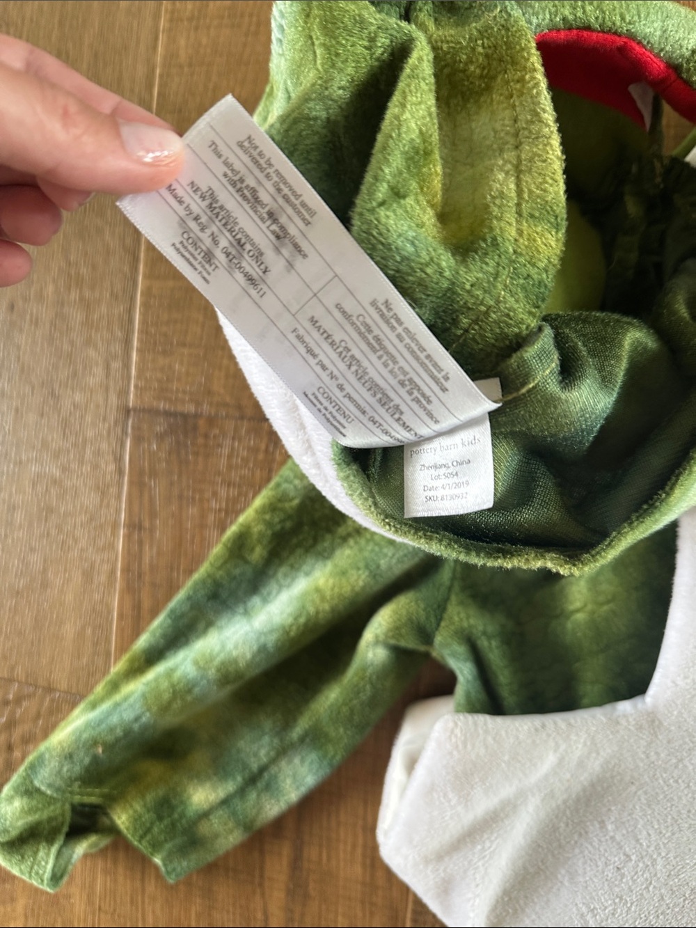 Pottery Barn Kids Green White Dino Egg Baby Costume - Picture 13 of 16